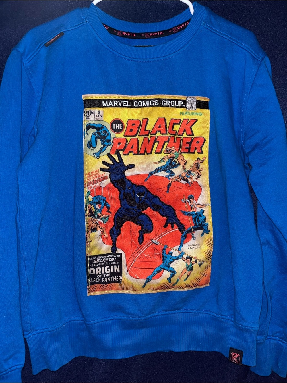 Marvel Black Panther Graphic Crewneck Sweatshirt - Blue